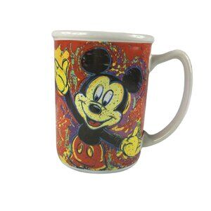 Disney Mickey Mouse Splatter Paint Coffee Mug 16 OZ